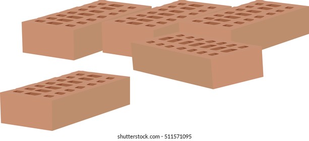 some double terracotta bricks in one for the building