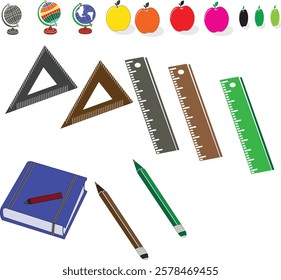 Some Educational silhouette vector illustration which needs for various education purpose