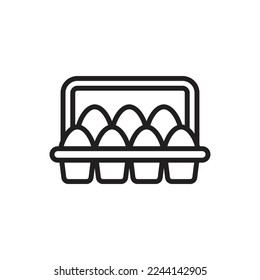 Some Eggs Outline Icon Vector Illustration