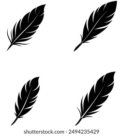 some Feather silhouette vector illustration