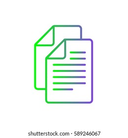 Some files on white
