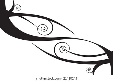 Some flowing foliage with plenty of copy space. This vector is fully customizable.