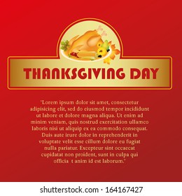 some food with text in a red background for thanksgiving day