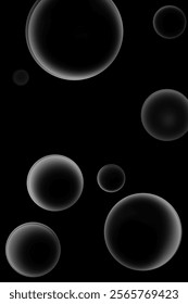 some glowing bubbles in the dark