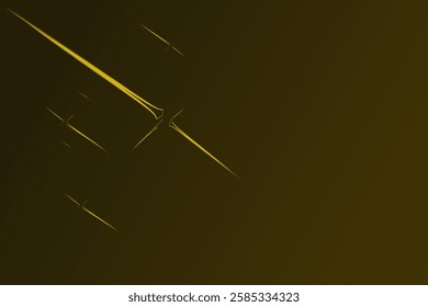 some golden starlight rays with golden gradient background in the darkness