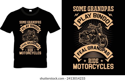 Algunos abuelitos juegan bingo fetiche cabalgan motocicletas diseño de camisetas