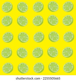 some green lemon in the yellow background