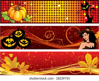Some Halloween banners