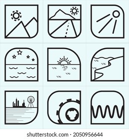 un conjunto de iconos sobre la naturaleza