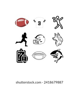 Some icons of the American football game 