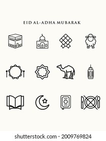 some icons related to eid al adha moment