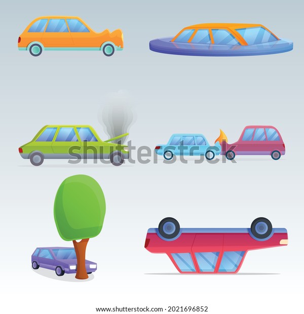 some
illustrations of car accidents on the
road