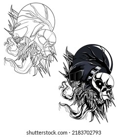 algunas ilustraciones que sólo utilizan línea y enlace