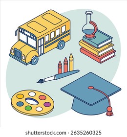 Some important educational element vector image