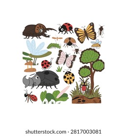 some insect are dunching under tree