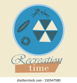 some items related to summer in a blue icon