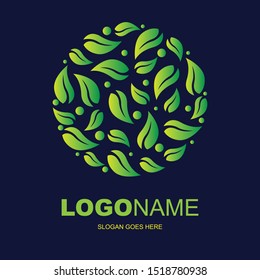 Some leafs making shape like world or globe