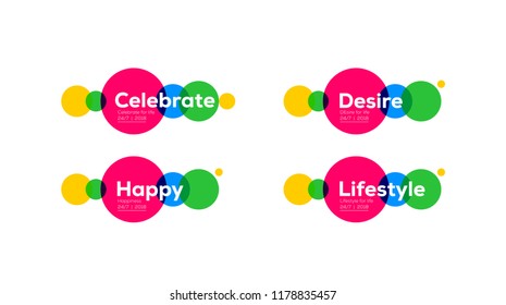 Some main life tags designed in circle way, colorful and stylish vector design, Creative shapes.