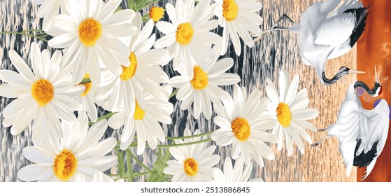 Algumas flores de marguerite no sol