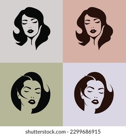 Algunos diseños mínimos de los rostros de las mujeres