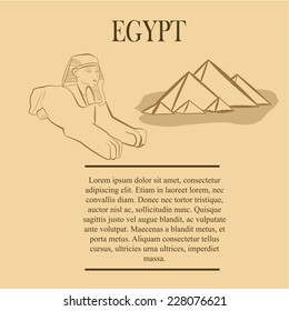 some monuments of egypt on a sand background