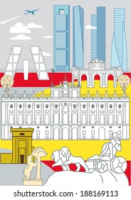 Some of the most important and representative buildings and monuments in Madrid.