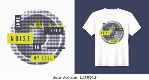 Some noise t-shirt and apparel trendy design with styled speaker, typography, print, vector illustration. Global swatches.