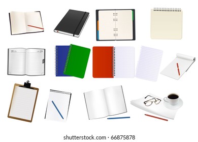 Some office supplies. Vector.