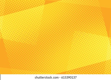 Some orange rectangles abstract retro background. Pop art comic book vector illustration