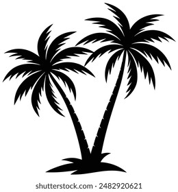 some palm tree silhouette vector illustration 