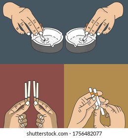 algunas personas están comiendo cigarrillos