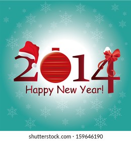 some red text with design, style and presentation for this new year in a blue background