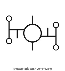 some small circles linked line to bigger circle