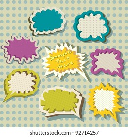Some speech bubbles in grunge style