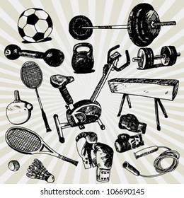 Some Sport Stuff Hand Drawn