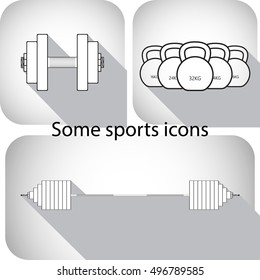 Some sports icons bodybuilding eps10 vector