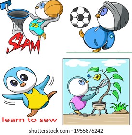 some of the style and cuteness of the penguin animal