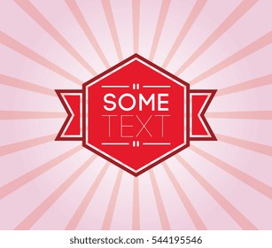some text poster. promotion banner, badge, label, ribbon. vector illustration