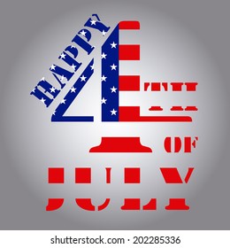 some text with the usa flag in a grey background