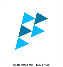 some triangle shaping the letter F