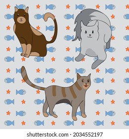 Some types of pets. Dog Cat Parrot Bunny 