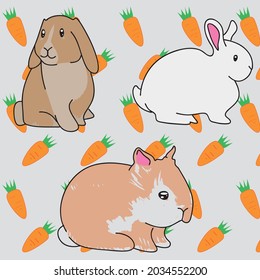 Algunos tipos de mascotas. Perro Cat Parrot Bunny 