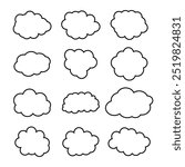 Some vector cloud shape border 
 ‍set design