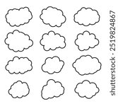 Some vector cloud shape border 
 ‍set design