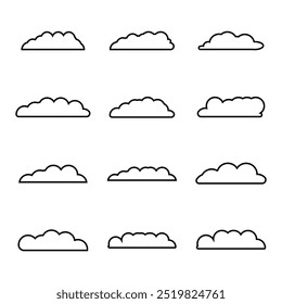 Some vector cloud shape border 
 ‍set design