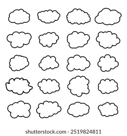 Some vector cloud shape border 
 ‍set design