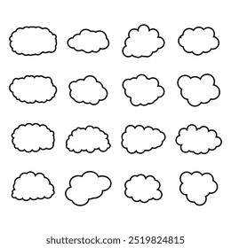 Some vector cloud shape border 
 ‍set design