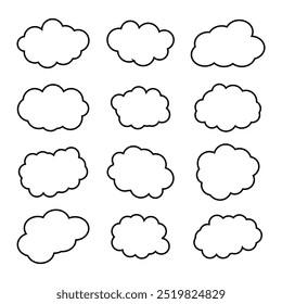 Some vector cloud shape border 
 ‍set design