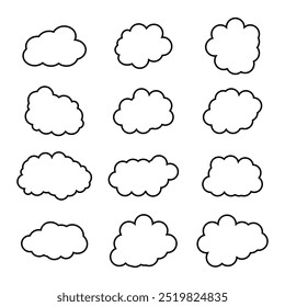 Some vector cloud shape border 
 ‍set design