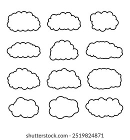Some vector cloud shape border 
 ‍set design